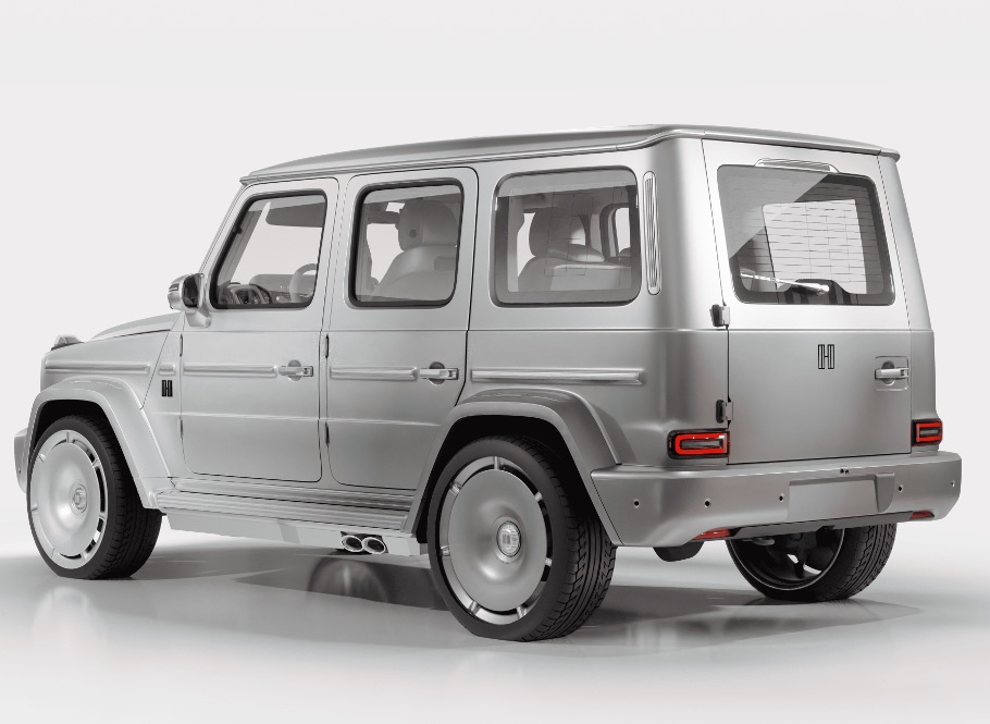 HOF Ma — silver rear 3/4, H badge, minimal taillight design